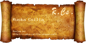Ruska Csilla névjegykártya